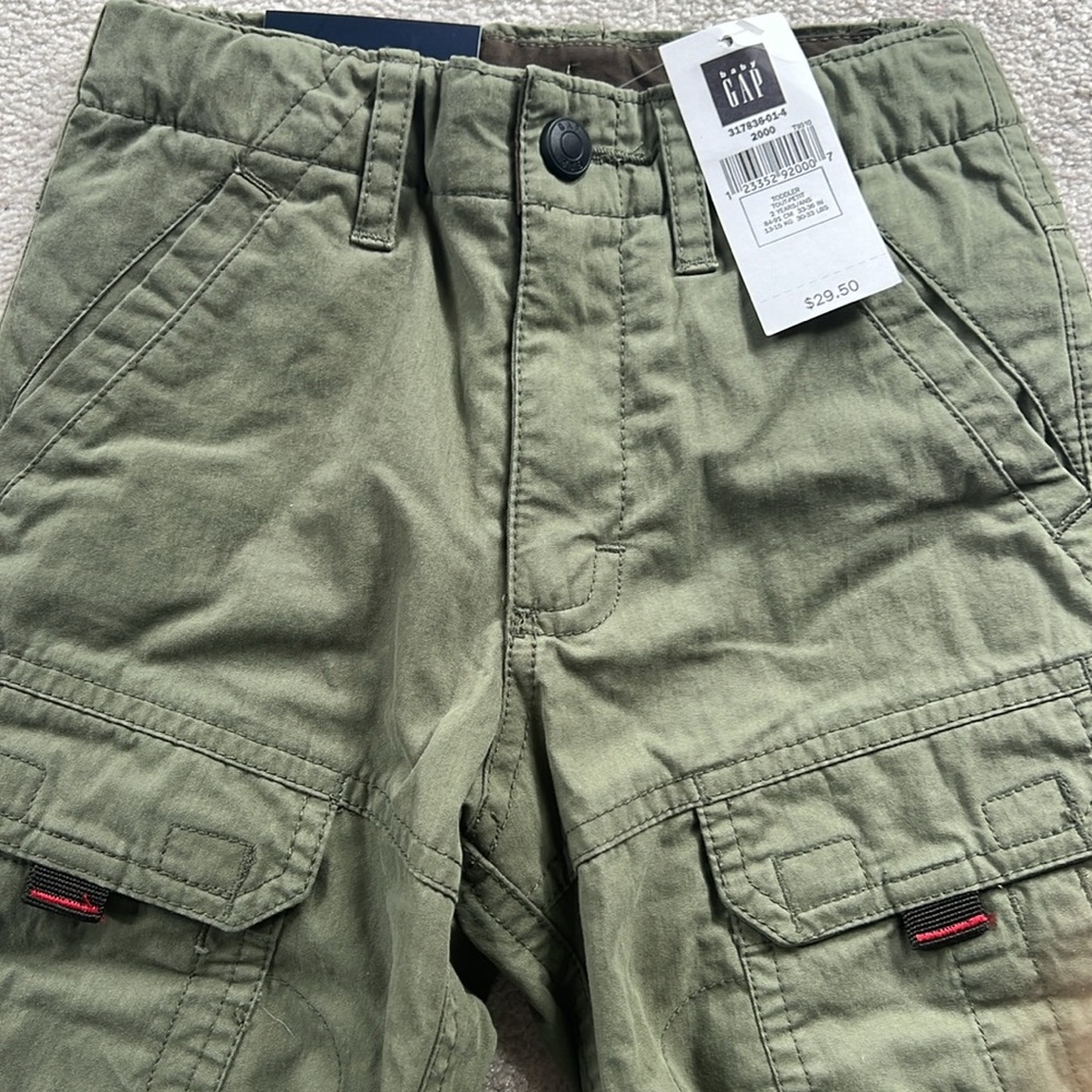New Baby GAP Green Cargo Pants Fully Lined. 🤩